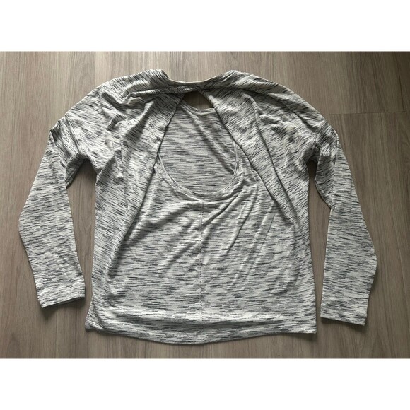 Lululemon Get Set Long Sleeve Spaced Out Space Dye In Black & White Size 8 - Picture 2 of 2